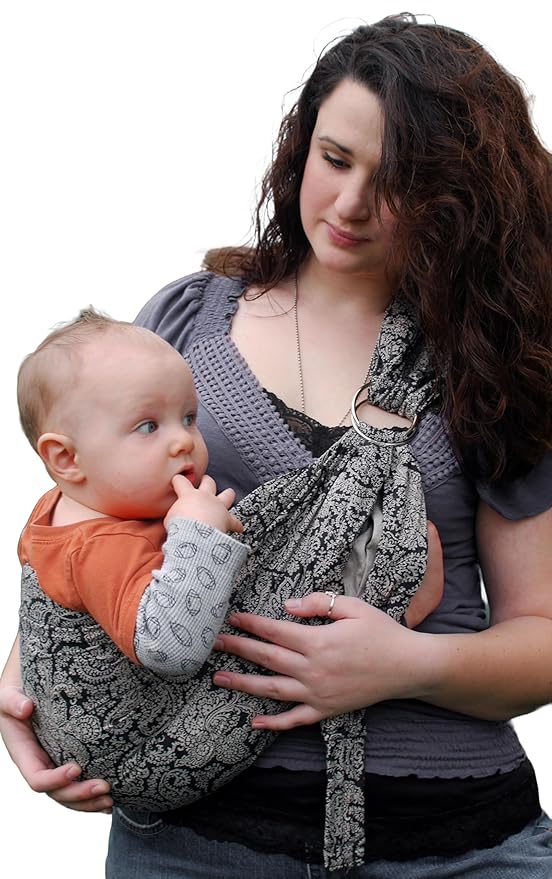 Lite-on-Shoulder Baby Sling Ergonomic, 100% Cotton, Adjustable Baby Carrier