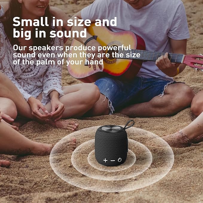 Portable Bluetooth Speakers Wireless Mini Speaker Bluetooth 5.0, 360 HD Surround Sound Stereo, IPX7 Waterproof for Travel, Pool and Outdoor Shower Speaker