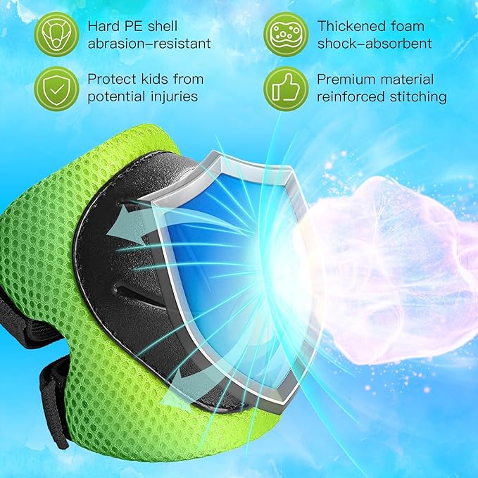 Toddler/Kids Bike Helmet Set for Boys Girls 3D Adjustable Kids Helmet Protective Gear Set Knee Elbow Wrist Pads and Multi-Sports Skateboard Scooter Cycling Roller Balance Bike