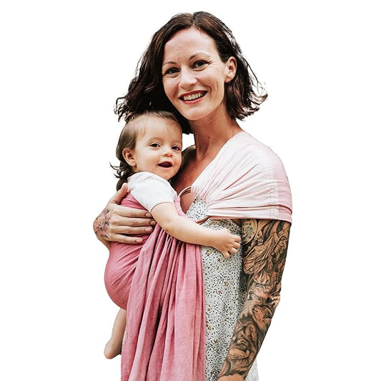 Nalakai Luxury Ring Sling Baby Carrier, Soft Linen Blend Baby Sling, Baby Wrap, Wear Your Little One Close to Your Heart, Comfort, Style