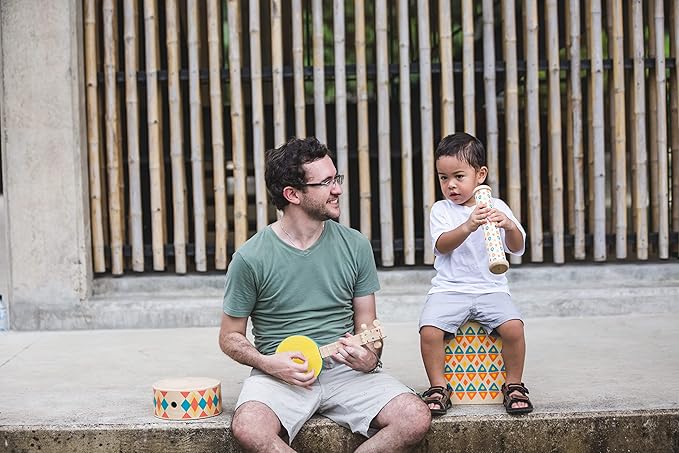 PlanToys® Wooden Rain Maker Musical Toy for Toddlers | Baby Rain Stick for Sensory & Auditory Development | Eco-Friendly Educational Toy for 12+ Months