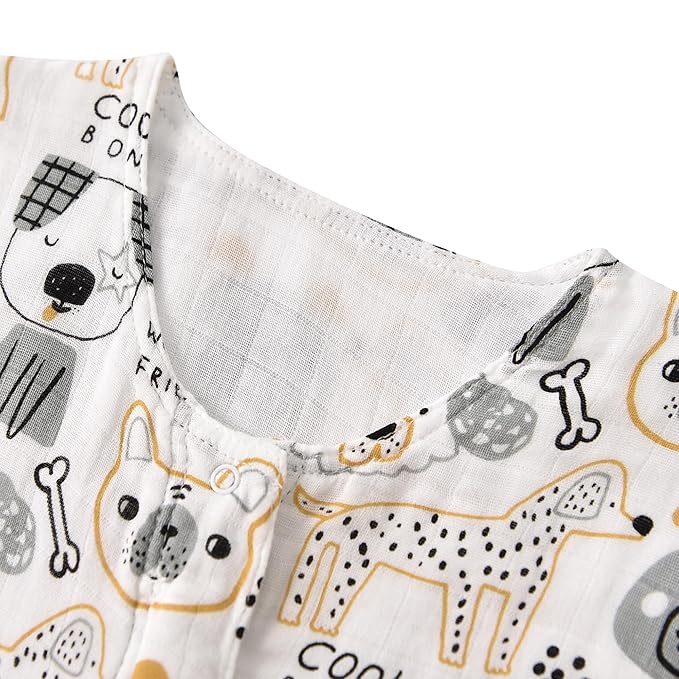 Baby Sleep Sack 2-4 T Baby Wearable Blanket 100% Organic Cotton 0.5 TOG Toddler Sleeping Sack 2- Way Zipper Soft Lightweight X-Large Pup