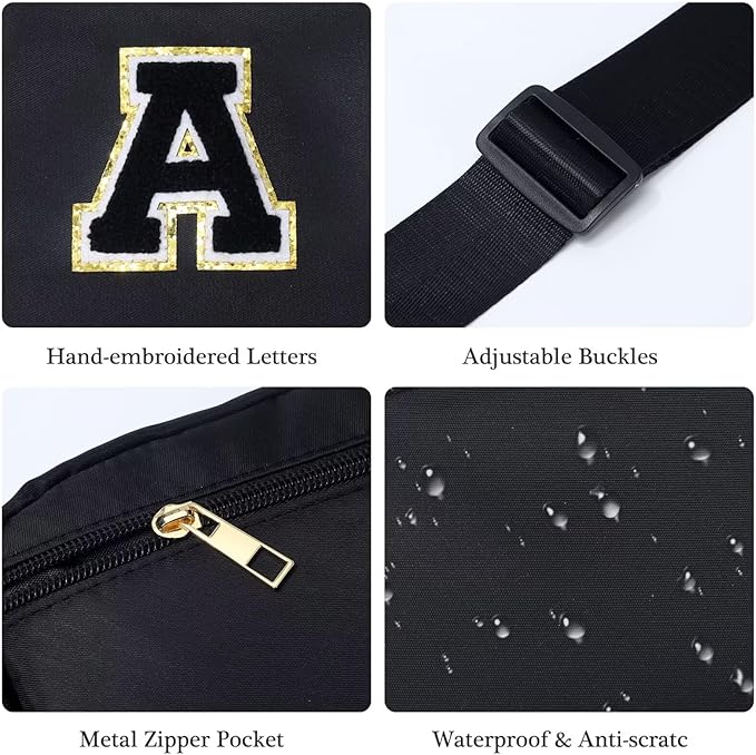 YOOLIFE Birthday Gifts for Women - 30th 40th 50th 60th 70th Birthday Gifts for Women Sister Friends Daughter Her, Personalized Gifts for Women, Initial Belt Bag Crossbody Bags S