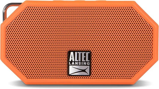 Altec Lansing Mini H2O - Waterproof Bluetooth Speaker, IP67 Certified & Floats in Water, Compact & Portable Speaker for Hiking, Camping, Pool, and Beach,Orange