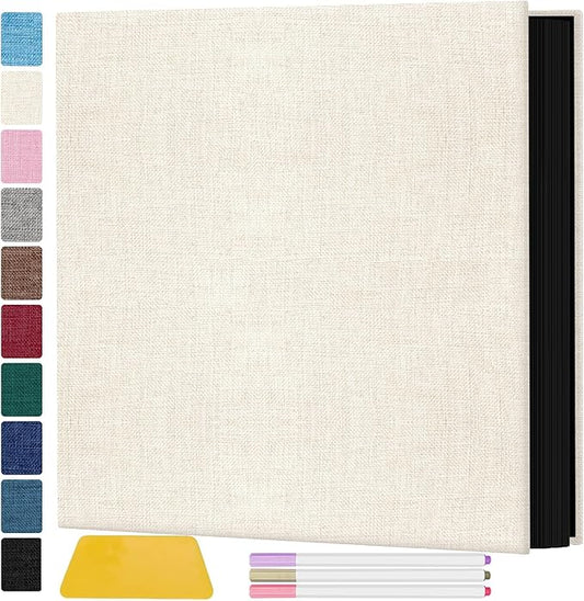 Zesthouse Photo Album Self Adhesive Pages, 60 Pages Magnetic Scrapbook Albums with Sticky Page,Photos Album Holds 8x10 & 5X7 & 4x6 & 6x8 & 3x5, Large Picture Book Ideal for Family,Wedding,Baby