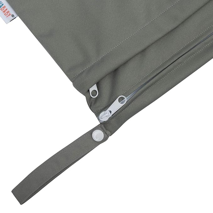 ALVABABY 3pcs Baby Cloth Diaper Wet/Dry Bags|Waterproof Reusable with Two Pockets|Travel, Beach, Pool, Daycare, Soiled Baby Items,Yoga，Gym Bag for Swimsuits or Wet Clothes 3L-B29