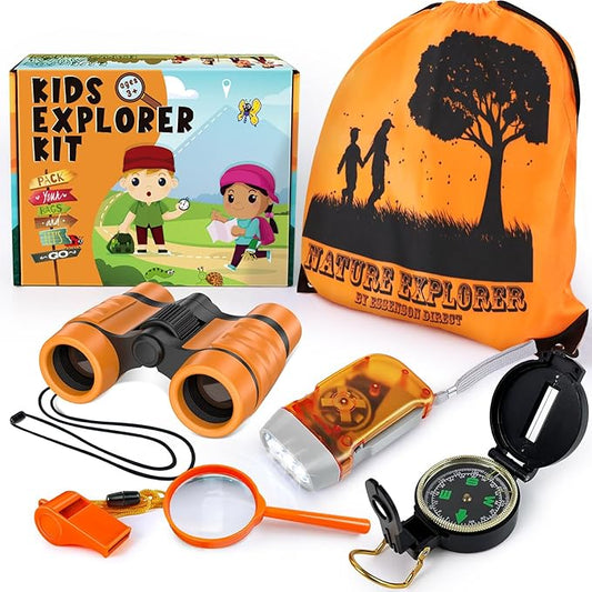 ESSENSON Kids Explorer Kit - Adventure Kit for Kids, Outdoor Explorer Kit with Binoculars, Summer Outdoor Toys for Kids Ages 4-8