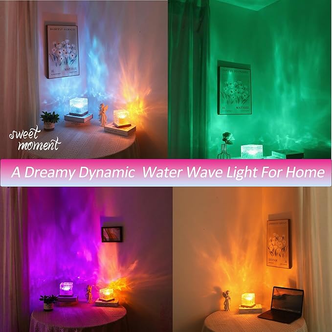 Ocean Wave Projector Light - 16 Color LED Star Night Light with 4 Modes,Galaxy Projector Light for Bedroom, Home Theater, Ceiling Decor