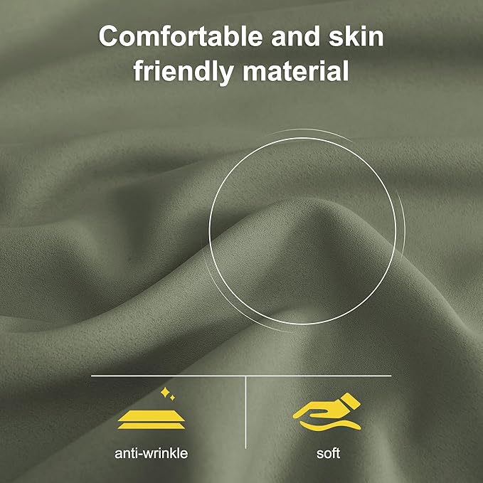 NICETOWN Room Darkening Plylux Curtains 95" Long for Farmhouse Home Decor, Thermal Insulated Window Treatment Privacy Drapes for Bedroom Guest Living Room(52" Wide, Set of 2, Dark Mallard)