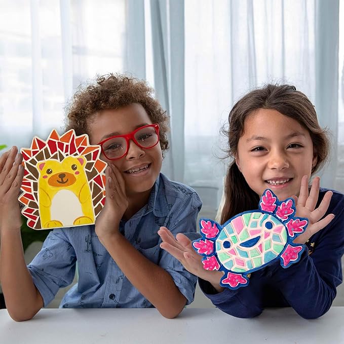 Creative Roots Axolotl Stepping Stone Kit, 7-Inch Paintable Ceramic Stepping Stone, Includes 6 Acrylic Paints, Kids Crafts, Ages 8+