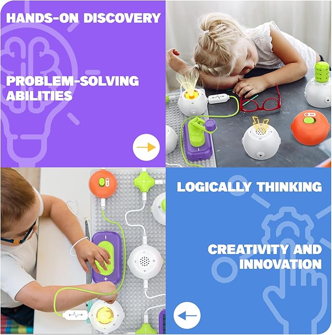 Science Kits for Kids - STEM Kits for Kids, Electronics Exploration Kit, Over 150 Projects, 14 Circuit Parts, STEM Educational Toy Gifts for Kid Boys Girls Ages 3 4 5 6 7 8 9 10 11 12