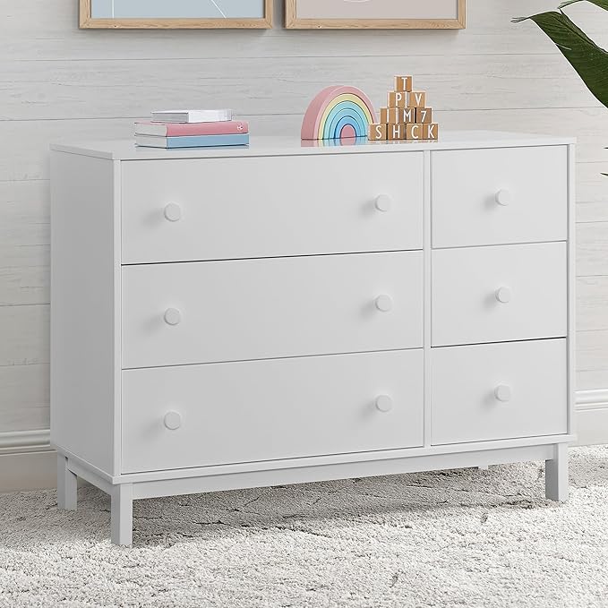 GAP babyGap Legacy 6 Drawer Dresser with Interlocking Drawers - Greenguard Gold Certified, Bianca White