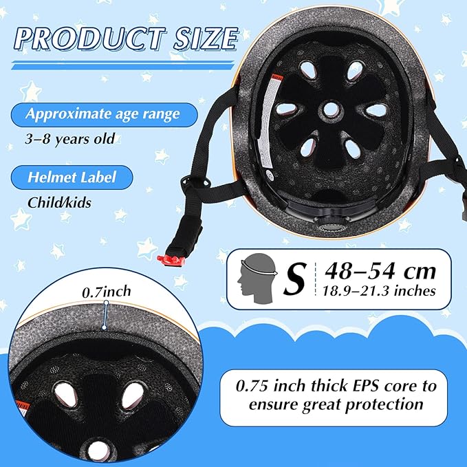 Kingdder 4 Pack Kids Helmets Toddler Adjustable Bike Helmet Ages 3-8 CPSC Certified Children Training Headwear for Boys Girls Skateboard Bicycle Scooter Cycling Riding Sports