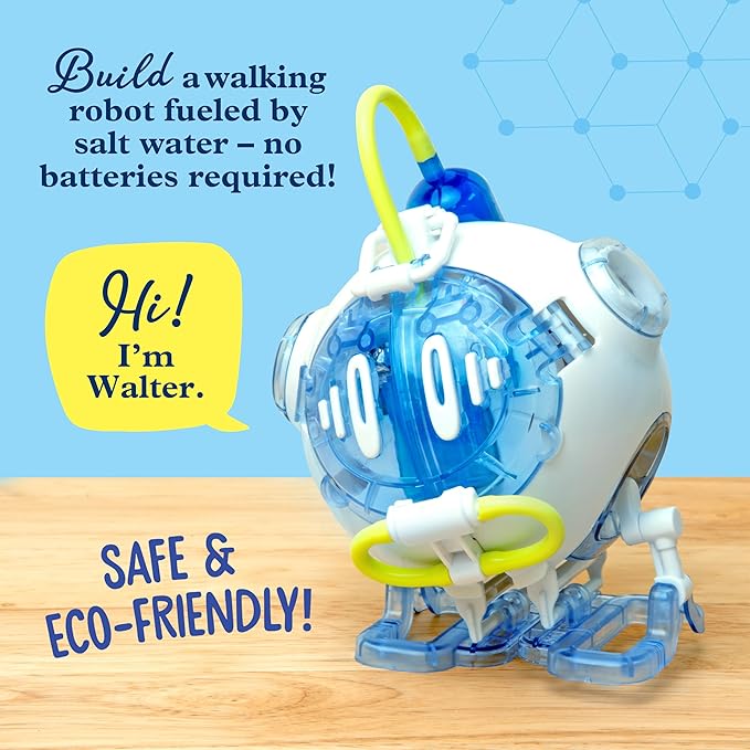 Thames & Kosmos Saltwater Fuel Cell Robot STEM Experiment Kit | Build a Walking Robot, No Batteries Required, Walks Up to 1 Hour on 1 Drop of Salt Water, Explore Non-Toxic, Renewable Energy, Ages 8+
