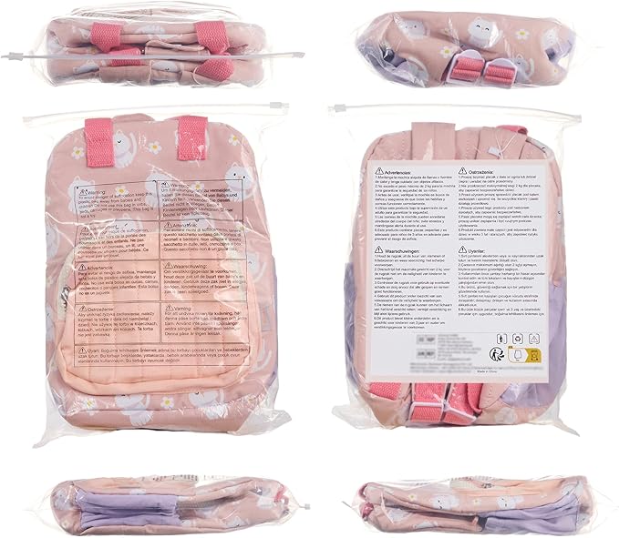 GAGAKU Toddler Backpack for Girls - Kids Mini Backpacks 2-6 years old Cartoon Breathable Comfortable Preschool Backpack for School Travel - Pink Cat