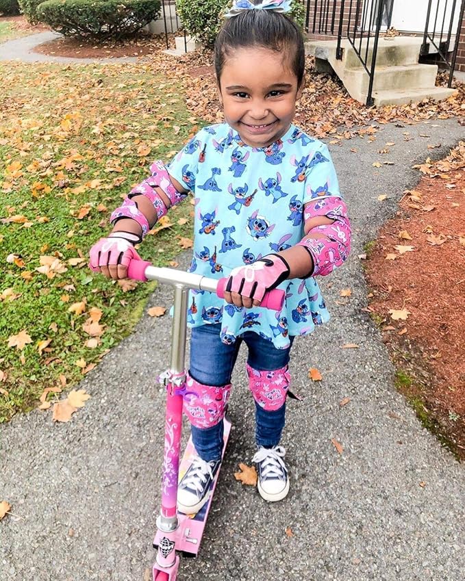 Soft-Style Kids Knee and Elbow Pads with Bike Gloves, Flexible Impact-Resistant Gear for Ages 2-11, Designed for Balance Bikes, Roller-Skating, and Skateboarding