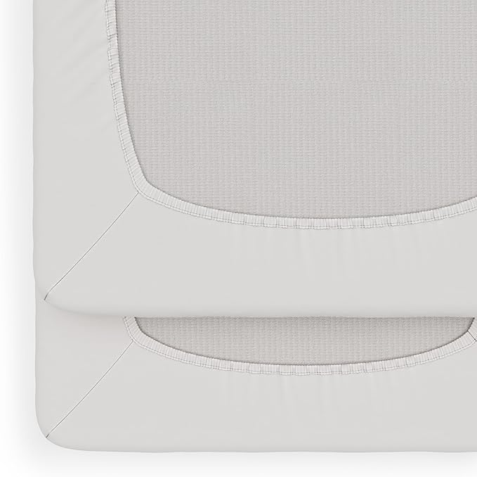 Foundations Boutique Folding Hotel Crib and Sheet Bundle - Includes Wooden Mini Crib with 3" Foam Mattress (Ebony) and 6-Pack White Fitted Compact Sheets