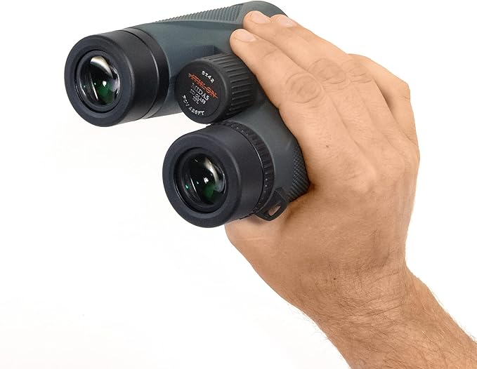 Athlon Optics 8x42 Midas UHD Gray Binoculars with ED Glass for Adults and Kids, High-Powered Binoculars for Hunting, Birdwatching, and More