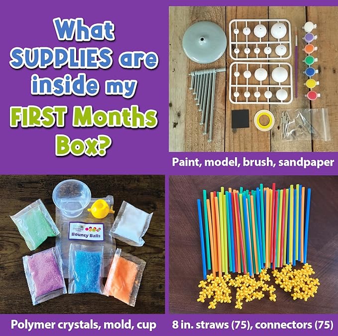 – 3 Month Subscription | 3 Science Kits, 9 Total Hands-On STEM Projects | Educational Building Learning Toys & Activities for Kids Ages 7-12 | Boys & Girls Gift