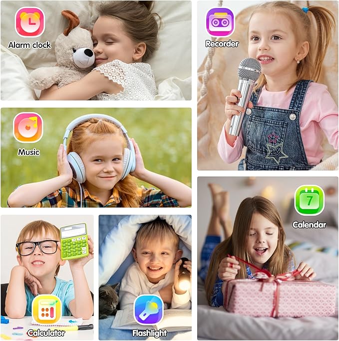 Smart Watch for Kids Ages 4-12, 24 Puzzle Games HD Touch Screen Camera Alarm Clock Birthday Gift for Girls 6-9 Years Old