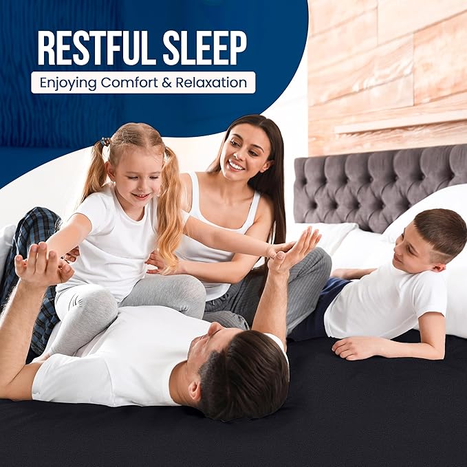 Utopia Bedding Waterproof Mattress Protector Twin Size, Premium Terry Mattress Cover 200 GSM, Breathable, Fitted Style with Stretchable Pockets (Black)