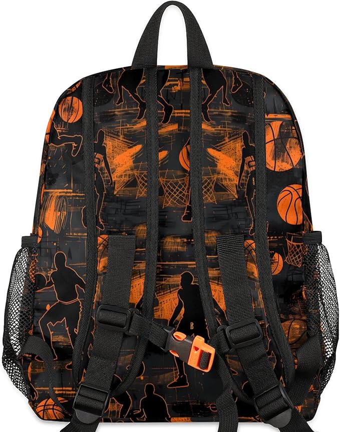 Toddler Backpack for Boys Girls - 12 Inch Basketball Player Kids Backpack Preschool Kindergarten Backpack Lightweight Waterproof Schoolbag Book Bag for School