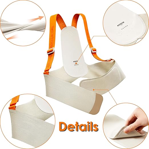 Upgranded Pregnancy Belly Band, Belly Support Belt for Pregnant Women with Adjustable Straps, Back Support, Waist Support Belt for Pregnancy (Orange, Medium)