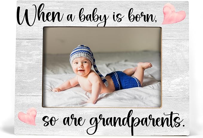 Baby Picture Frame, Ultrasound Picture Frames, When a Baby is Born So is a Grandparents, New Grandparents Gifts First Time 2025, Photo Frame,4x6 inch