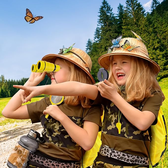 ESSENSON Kids Explorer Kit - Adventure Kit for Kids, Outdoor Explorer Kit with Binoculars, Summer Outdoor Toys for Kids Ages 4-8