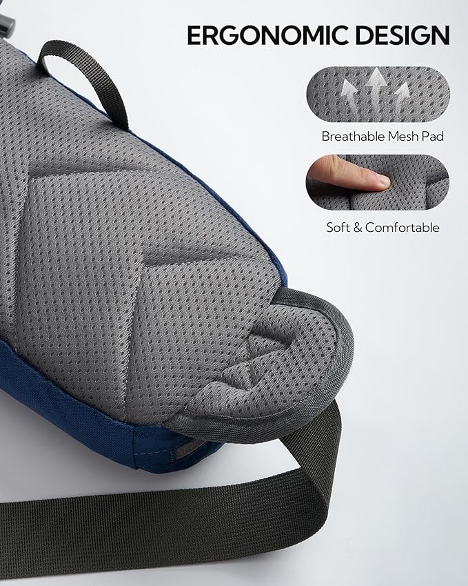 WATERFLY Fanny Pack Waist Bag: Hiking Water Bottle Holder with Strap Waist Pack for Women Men Hydration Hip Packs for Running Walking Traveling-Blue