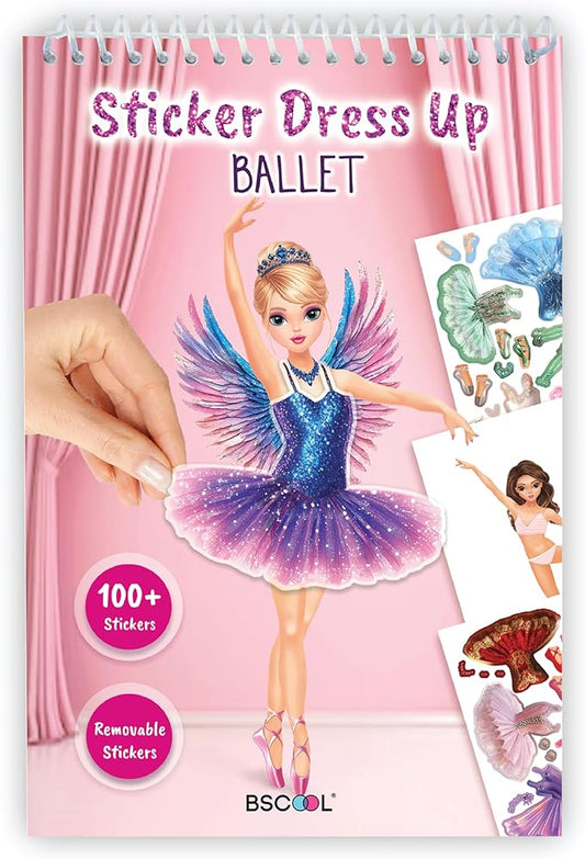 Sticker Dress Up Ballet - Sticker Activity Book for Kids. Learn Girls Fashion Design for Ballet with Stickers and Guides for Kids 5 and up. with 100+ Removable Stickers