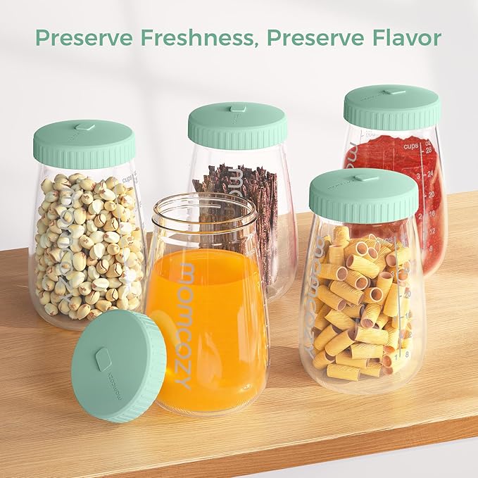 Momcozy Glass Breast Milk Pitcher Lid, Leak Proof with Thickened Silicone Seal, Easy-Open Design with Pressure Release Valve, Dishwasher Safe and Food Grade Caps-1 Pack, Green
