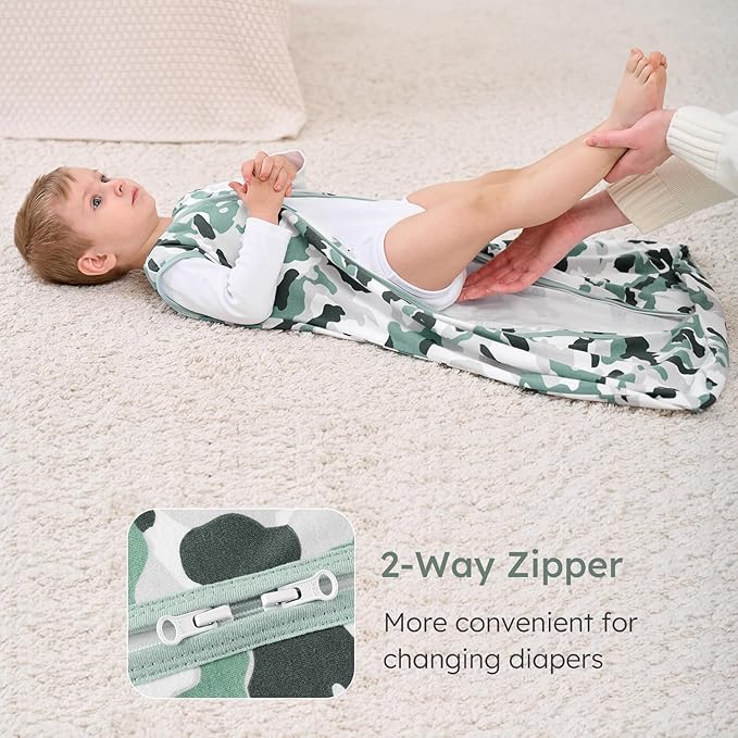 Yoofoss Baby Sleep Sack 0-6 Months Baby Wearable Blanket 100% Cotton 2-Way Zipper TOG 0.5 Toddler Sleeping Sack 3 Pack, Lightweight Sleep Sacks for Babies(Small)