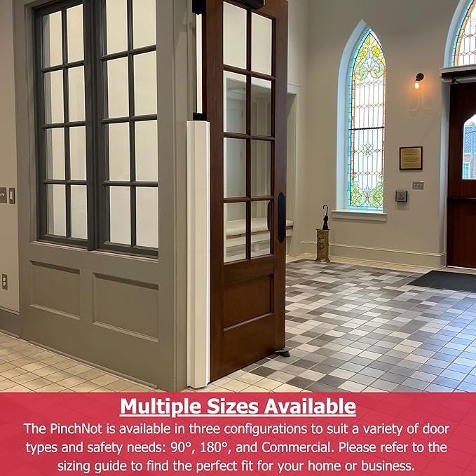 Cardinal Gates PinchNot 90 Degree Door Pinch Guard for Kids Safety-Door Hinge Protector for Baby Proofing-CSP29-Door Finger Pinch Shield for Front and Rear Side of Doors-Child Proof Jamb-Made in USA