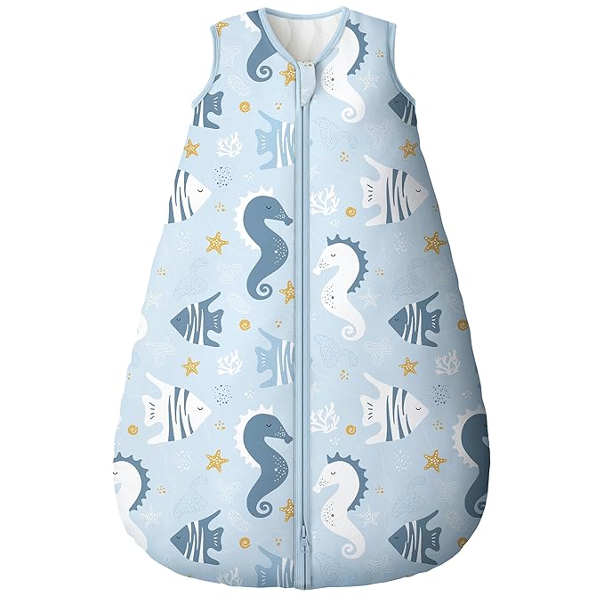 Yoofoss Baby Sleep Sack 0-6 Months, TOG 2.5 Baby Wearable Blanket with 2-Way Zipper, 100% Organic Cotton Fabric Winter Newborn Sleeping Sack, Warm Soft Comfy