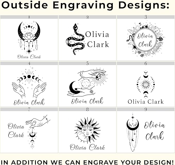 Witchy Gifts for Women - Personalized Crystal Stone Storage, Witchcraft Altar Box for Witchy Items, Pagan Spiritual Esoteric Gifts, Oracle Card Holder, Wiccan Box for Witch Essentials, 11x8x4,75 in