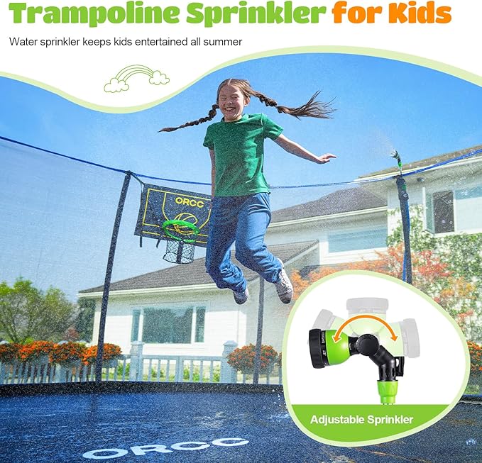 ORCC 1200LBS Weight Capacity Trampoline 16 15 14 12 10 8FT Outdoor Yard Trampolines for Kids Adults Outdoor Yard Trampolines for Kids Adults