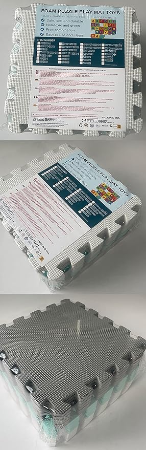 YIMINYUER® 20 Tiles (30cm×30cm×1cm Each Tile) Baby Soft Puzzle Play Mats, Kids Thick EVA Foam Floor, Toddlers & Children's Soft Interlocking Mat R03R08R11G301020