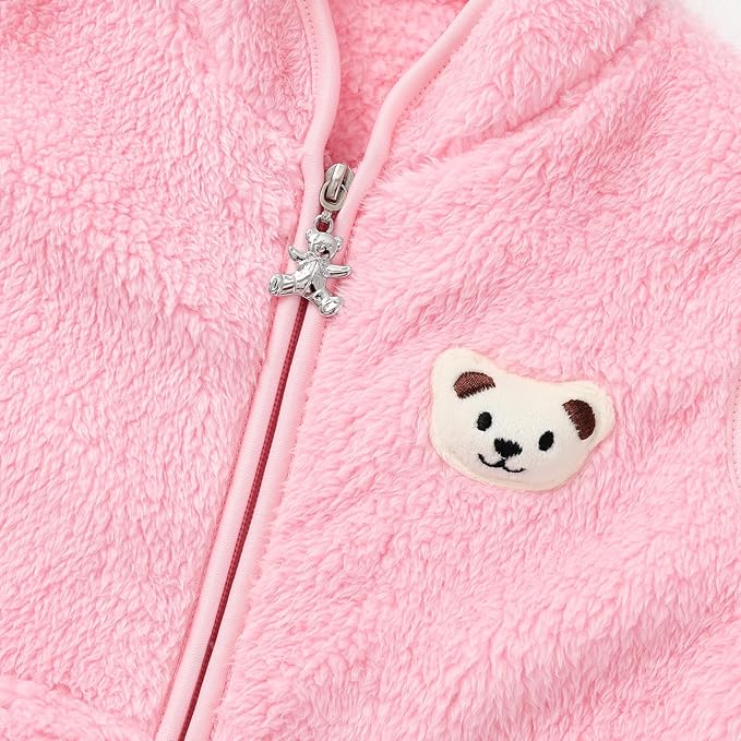 Baby Boys Girls Fleece Vest Zip Up Cute Bear Jackets Fuzzy Fall Winter Warm Clothes Newborn Outwear for Toddler Infant