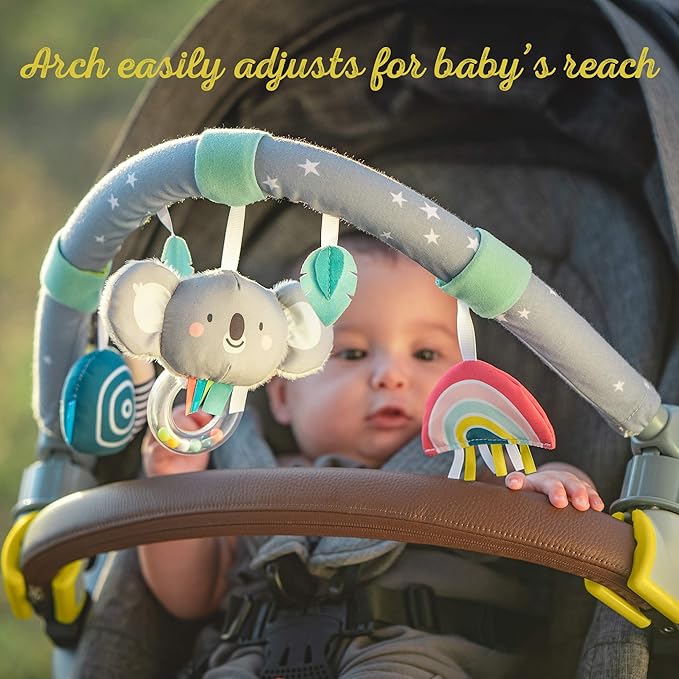 Taf Toys Koala Daydream pram, Stroller & car seat Arch | Ideal for Infants & Toddlers, Activity Arch with Fascinating Toys, Stimulates Baby’s Senses and Motor Skills Development, for Easier Outdoors