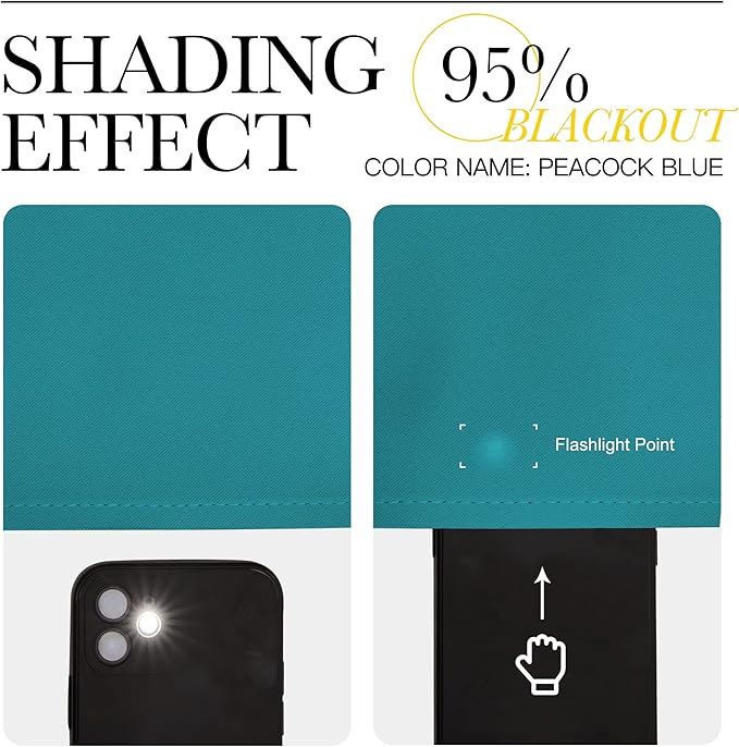 NICETOWN Blackout Curtains and Drapes for Living Room - Thermal Insulated Solid Grommet Top Blackout Panels/Draperies for Kid's Room/Bedroom (Peacock Teal, 1 Pair, 80 x 84 Inch)