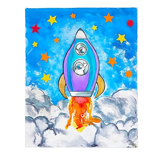 Colorations Liquid Watercolor Paint, 8 fl oz, Yellow, Non-Toxic, Painting, Kids, Craft, Hobby, Fun, Water Color, Posters, Cool effects, Versatile, Gift