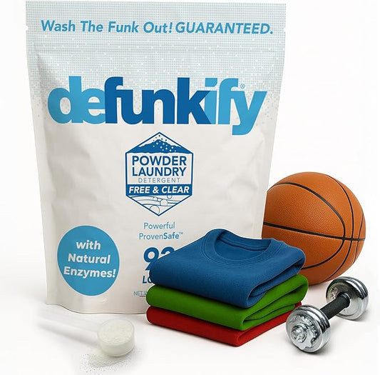 Laundry Detergent Powder, 92 Load/55oz. 'Free & Clear' Powder Laundry Detergent for Sensitive Skin. ProvenSafe™ Laundry Stripper Washing Detergent w/Odor & Stain Remover for Activewear & All Fabrics