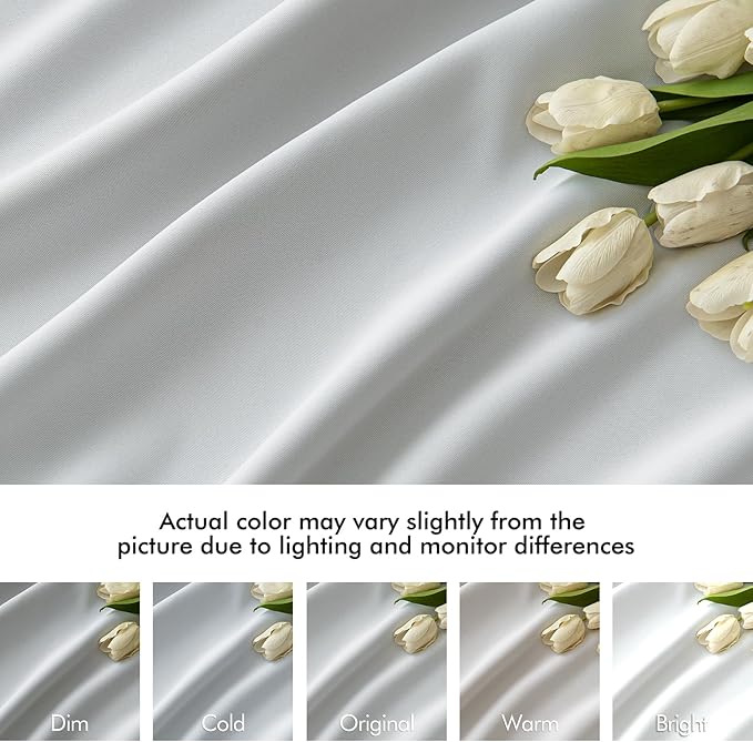 MIULEE Back Tab Light Blocking Curtains 102 Inch Long 2 Panels Set for Living Room Bedroom, Greyish White Rod Pocket/Pinch Pleated Thermal Insulated Room Darkening Floor to Ceiling Blackout Drapes