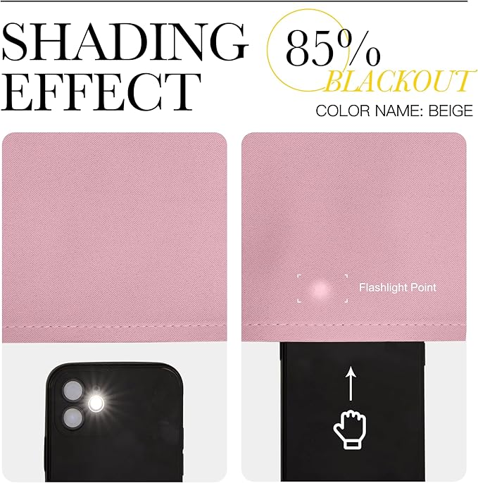 NICETOWN Blackout 80 inch Curtains for Doorway, Grommet Thermal Window Treatments Room Darkening Door Curtains for Bedroom/Home Family, Crystal Pink, W46 x L80, 2 Panels