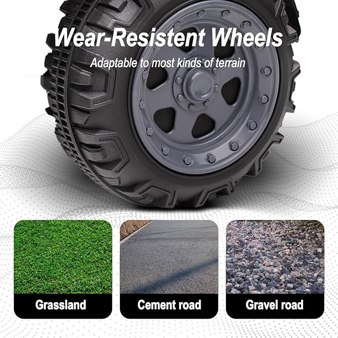 Kids ATV 4 Wheeler, 6V Ride-On Toy for Toddlers 1-3 Boys & Girls with Music, Forward & Reverse - Blue