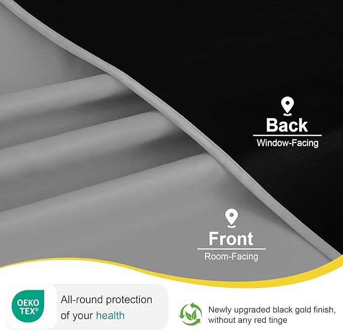 NICETOWN 100% Blackout Window Curtains 84 inches Long 2 Panels Set, Thermal Insulated Grommet Drapes, Room Darkening Curtain for Bedroom Living Room(W52 x L84 Inch, Silver Grey)