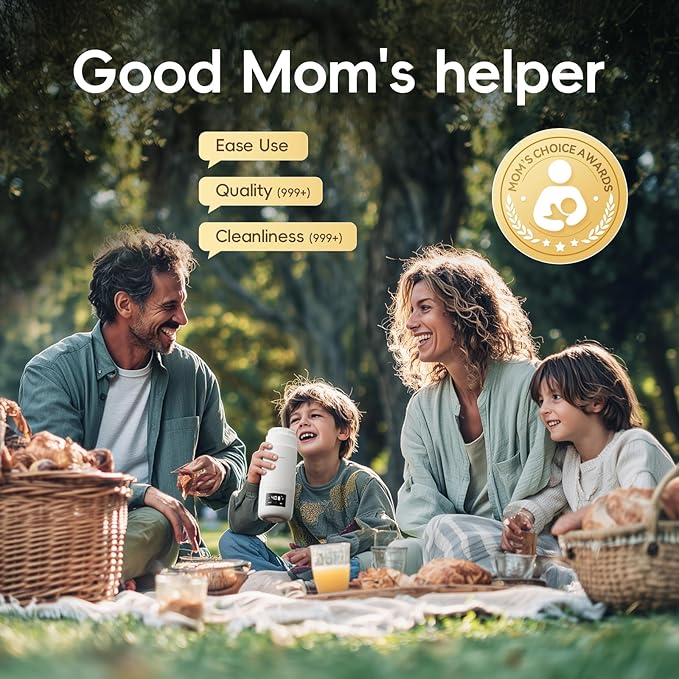 Portable Bottle Warmer for Travel, Detachable Baby Bottle Warmer Portable for Breastmilk Formula, Fast Heating & Long time Temp Keep, Rechargeable, Healthy for Baby on Journey, Car, Airplane