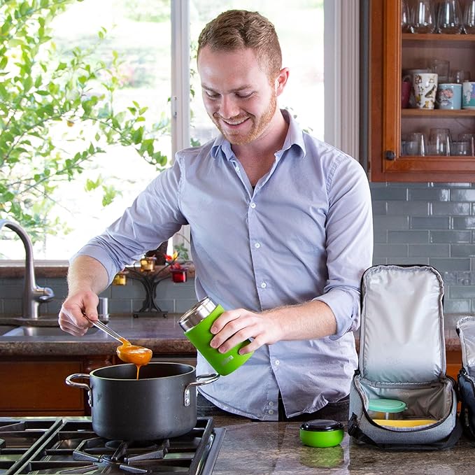 MIRA Insulated Food Jar Thermo for Hot Food & Soup, Compact Stainless Steel Vacuum Lunch Container for Meals To Go - 13.5 oz, Lilac