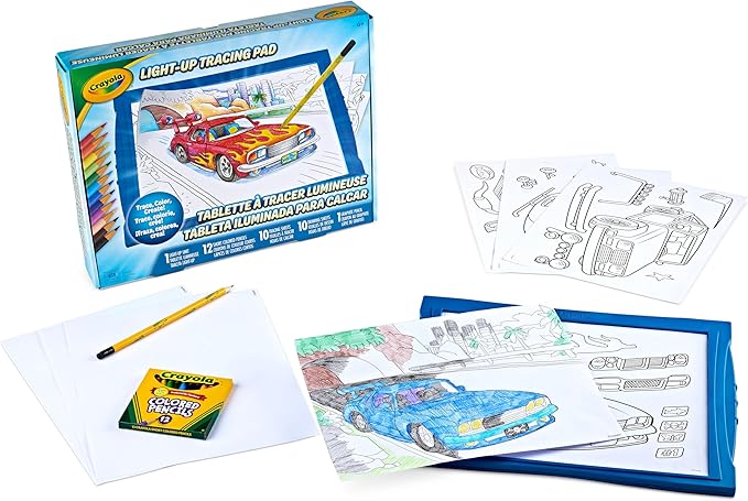 Crayola Light Up Tracing Pad - Blue, Drawing & Tracing Projector for Kids, Sketching Light Box Table, Toys for Kids, Gift for Girls & Boys, Ages 6+
